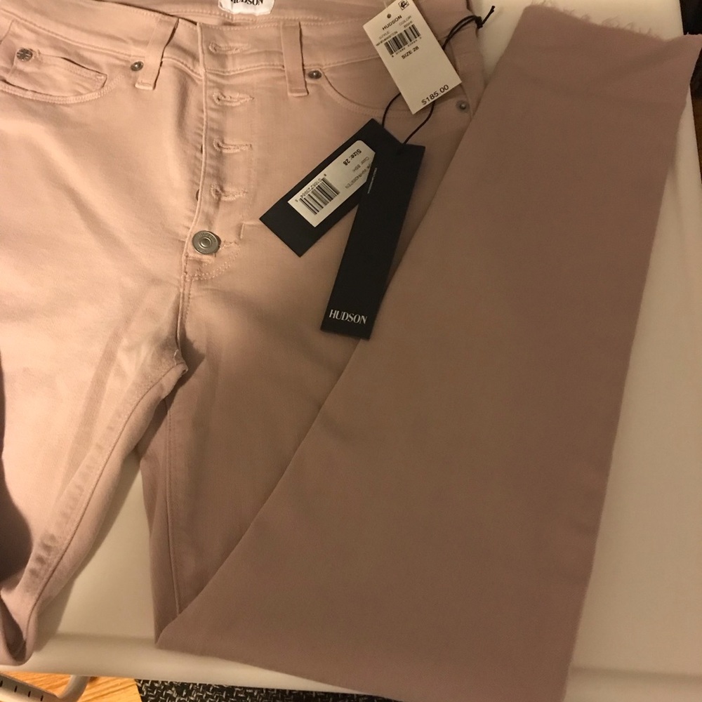 HUDSON BARBARA HIGH RISE SKINNY JEAN WOMEN SIZE 28 X 27 RAW HEM 5 BUTON FLY NWT
